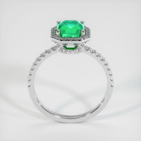 Pave Emerald Ring 1.09 Ct., 18K White Gold Preview