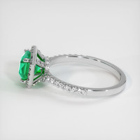 Pave Emerald Ring 1.09 Ct., 18K White Gold Preview