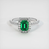 Emerald Ring 0.92 Ct., 18K White Gold Preview