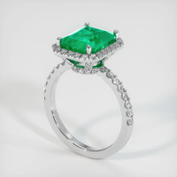 3.09 Ct. Emerald Ring, 18K White Gold 2