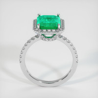 3.09 Ct. Emerald Ring, 18K White Gold 3