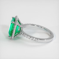 3.09 Ct. Emerald Ring, 18K White Gold 4