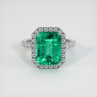 4.74 Ct. Emerald Ring, 18K White Gold 1