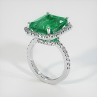 8.31 Ct. Emerald Ring, 18K White Gold 2