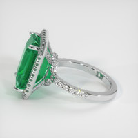 8.31 Ct. Emerald Ring, 18K White Gold 4
