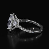 3.18 Ct. Gemstone Ring, 18K White Gold 4