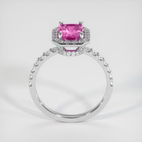 1.32 Ct. Pink Sapphire Ring, 18K White Gold 3