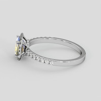 0.85 Ct. Bi Color Sapphire Ring, 18K White Gold 4