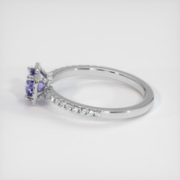 0.80 Ct. Purple Sapphire Ring, 18K White Gold 4