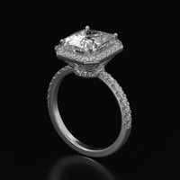 6.20 Ct. Sapphire Ring, 18K White Gold 2