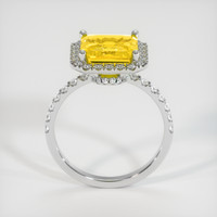4.06 Ct. Yellow Sapphire Ring, 18K White Gold 3