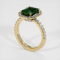 3.26 Ct. Bluish Green Sapphire Ring, 14K Yellow Gold 2