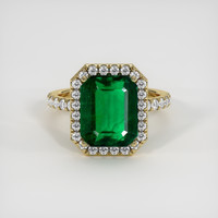 4.95 Ct. Emerald Ring, 18K Yellow Gold 1
