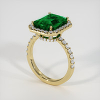 4.95 Ct. Emerald Ring, 18K Yellow Gold 2