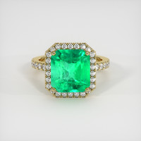 4.73 Ct. Emerald Ring, 18K Yellow Gold 1