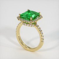 4.73 Ct. Emerald Ring, 18K Yellow Gold 2