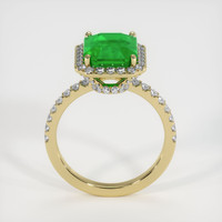 3.53 Ct. Emerald Ring, 18K Yellow Gold 3
