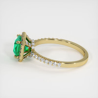 1.09 Ct. Emerald Ring, 18K Yellow Gold 4