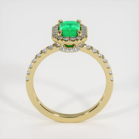 0.74 Ct. Emerald Ring, 18K Yellow Gold 3