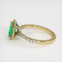 0.74 Ct. Emerald Ring, 18K Yellow Gold 4
