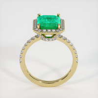 3.09 Ct. Emerald Ring, 18K Yellow Gold 3