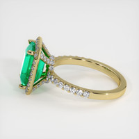 3.09 Ct. Emerald Ring, 18K Yellow Gold 4