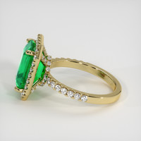 3.56 Ct. Emerald Ring, 18K Yellow Gold 4