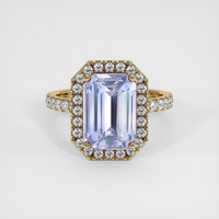 4.66 Ct. Violet Sapphire Ring, 18K Yellow Gold 1