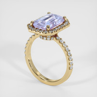 4.66 Ct. Violet Sapphire Ring, 18K Yellow Gold 2