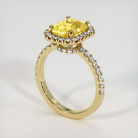 3.05 Ct. Yellow Sapphire Ring, 18K Yellow Gold 2