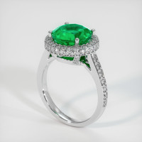 3.59 Ct. Emerald Ring, Platinum 950 2