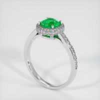 0.88 Ct. Emerald Ring, Platinum 950 2