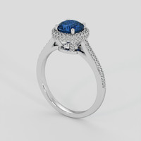 1.30 Ct. Blue Sapphire Ring, Platinum 950 2