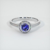 0.44 Ct. Blue Sapphire Ring, 10K White Gold 1