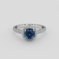 1.30 Ct. Blue Sapphire Ring, 14K White Gold 1