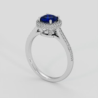 1.07 Ct. Blue Sapphire Ring, 18K White Gold 2