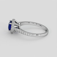 1.07 Ct. Blue Sapphire Ring, 18K White Gold 4