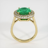 3.85 Ct. Emerald Ring, 18K Yellow Gold 3