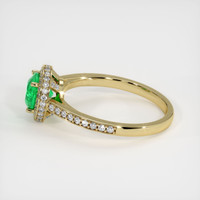 0.88 Ct. Emerald Ring, 18K Yellow Gold 4