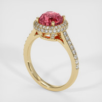 3.07 Ct. Padparadscha Sapphire Ring, 18K Yellow Gold 2