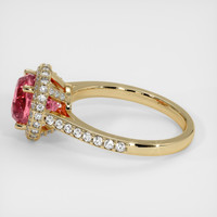 3.07 Ct. Padparadscha Sapphire Ring, 18K Yellow Gold 4
