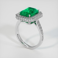 4.00 Ct. Emerald Ring, Platinum 950 2