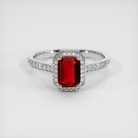 1.16 Ct. Ruby Ring, Platinum 950 1