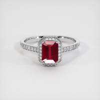 1.08 Ct. Ruby Ring, Platinum 950 1