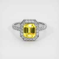 2.09 Ct. Yellow Sapphire Ring, Platinum 950 1