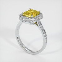 2.09 Ct. Yellow Sapphire Ring, Platinum 950 2