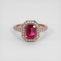 2.00 Ct. Ruby Ring, 14K Rose Gold 1