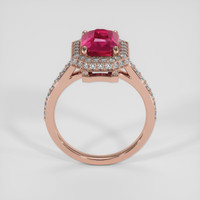2.00 Ct. Ruby Ring, 14K Rose Gold 3