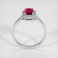 1.08 Ct. Pinkish Red Ruby Ring, 10K White Gold 3