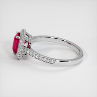 1.08 Ct. Pinkish Red Ruby Ring, 10K White Gold 4